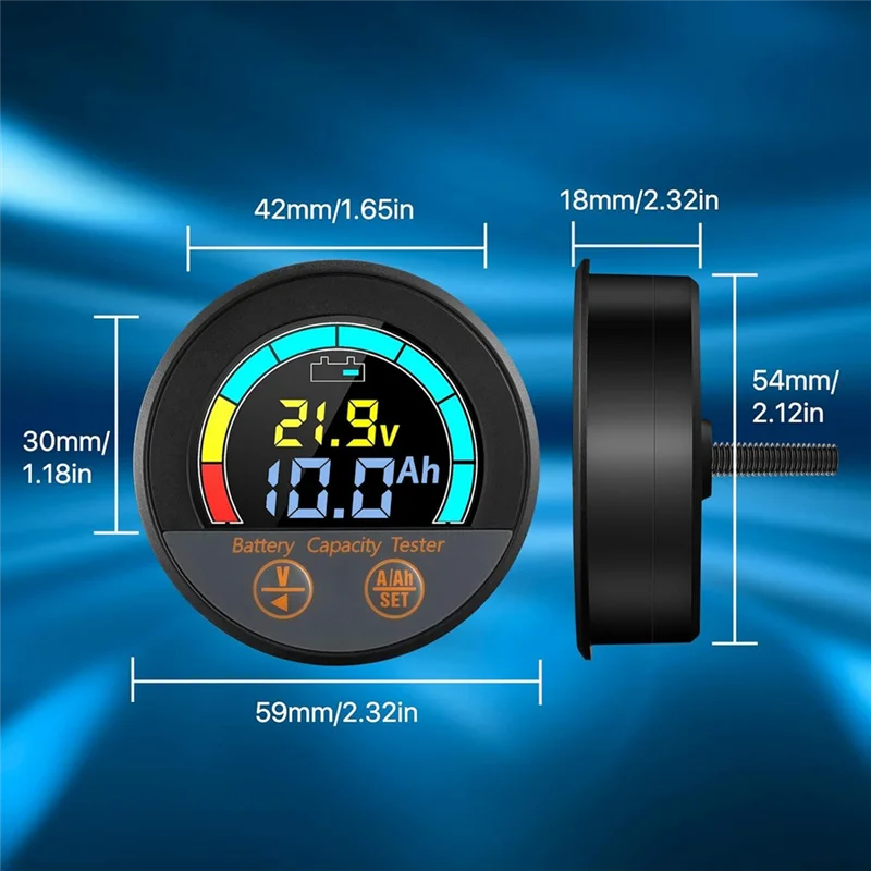 BAAG-testador de bateria IP67 à prova d'água 10-100V com monitor de capacidade de economia de energia de derivação 100A V/A/Soc/Ah para lítio, Lifepo4
