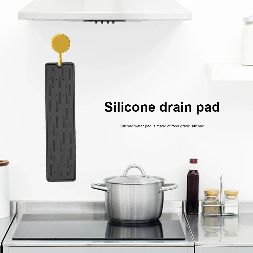 Silicone Dish Drying Mat Anti Slip Sink Tray Countertop Mat Organizer Kitchenware Protection Mat Storage Rack Kitchen Supplies