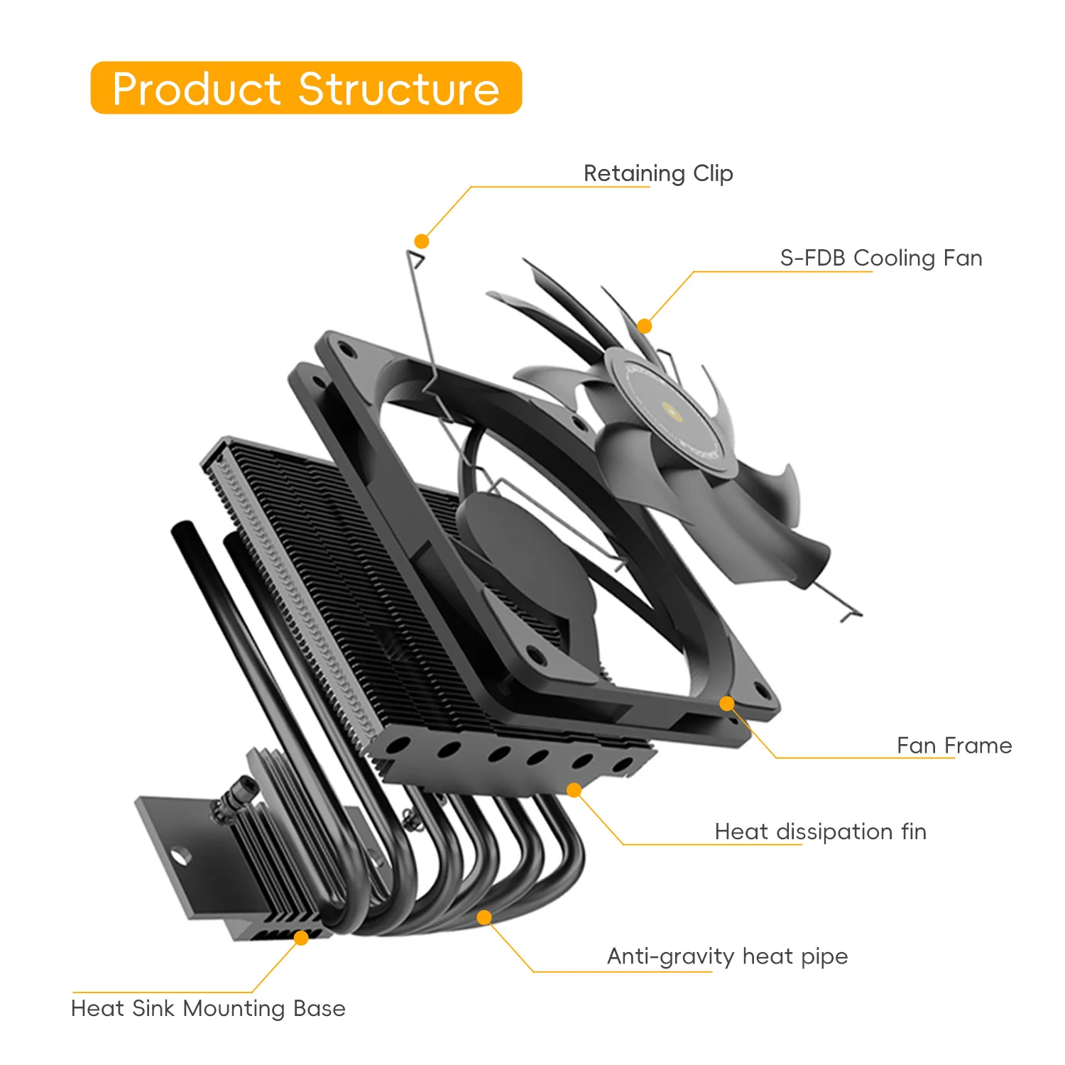 Kimdoole 690V6 حافظة تبريد 69 مللي متر ارتفاع منخفض وحدة المعالجة المركزية 6 أنابيب الحرارة لـ HTPCs ITX وعامل شكل صغير يبني 120*15 مللي متر مروحة رفيعة