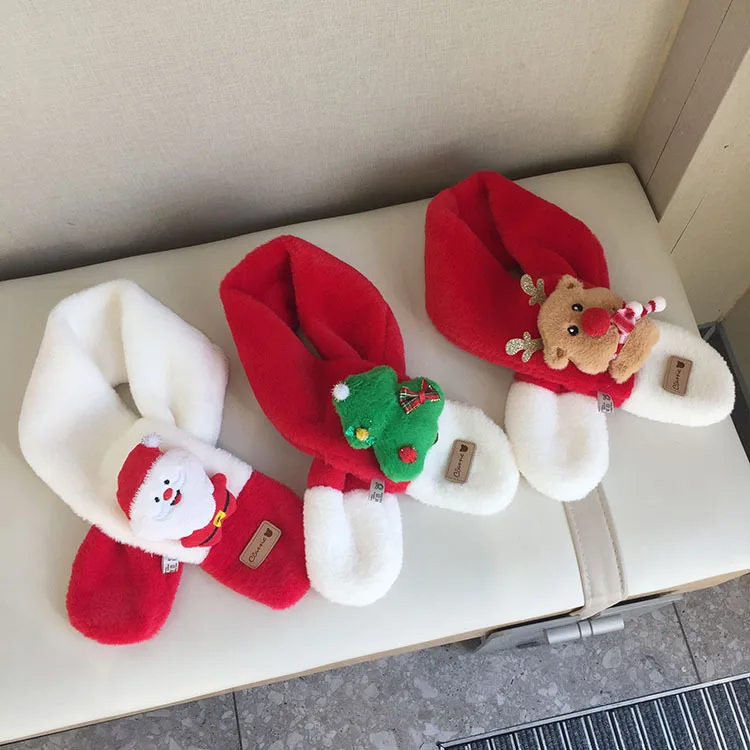 أزياء أفخم عيد الميلاد الأطفال وشاح يندبروف سماكة الصليب وشاح الأوشحة الشتوية الدافئة الخريف والشتاء #2