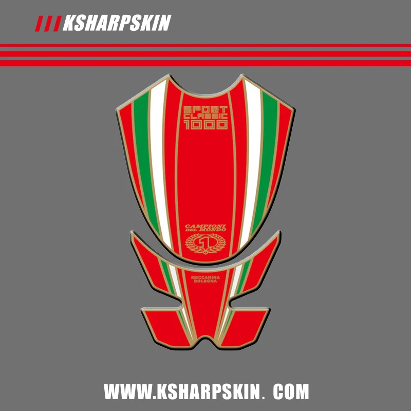 

Fuel tank carbon fiber scratch-resistant stickers motorcycle stickers fish bone decals for Ducati Sport Classic 1000 2005-2009