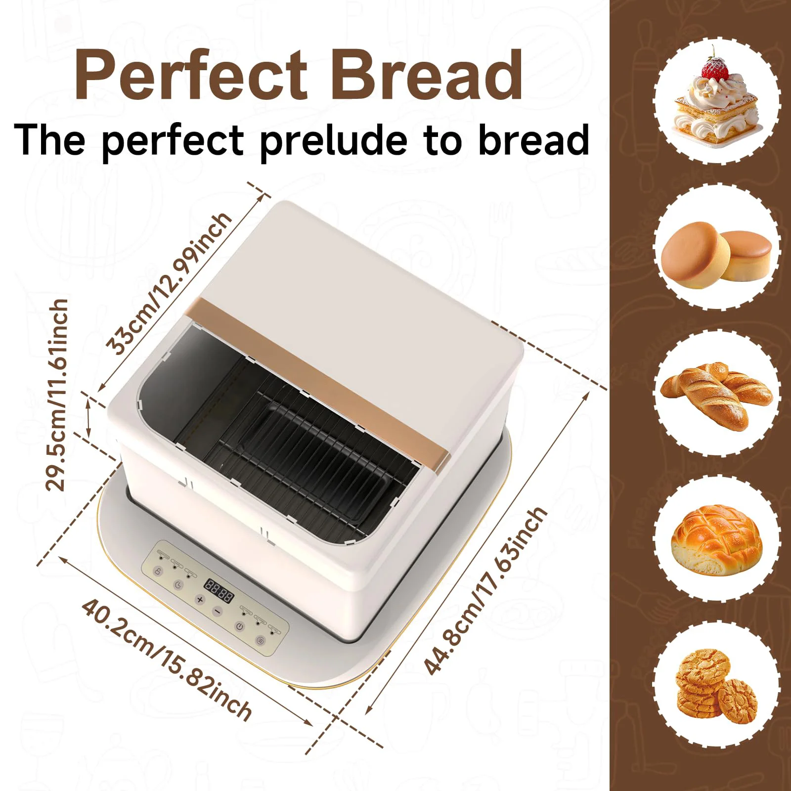 Folding Aluminum Bread Proofing Box & Slow Cooker Sourdough Pizza/Yogurt Starter Kit With Triple Protection For Home Baking