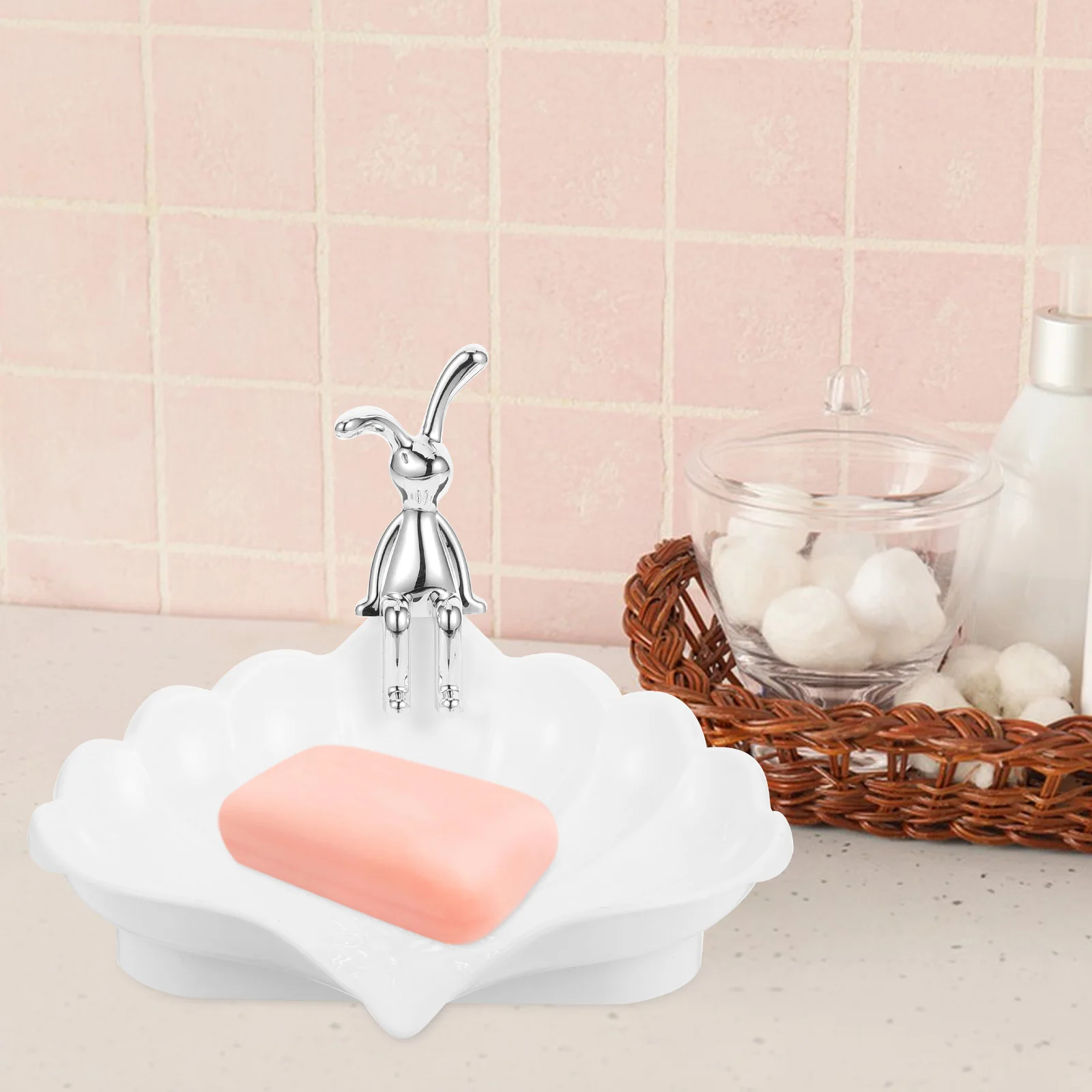 

Self-Draining Dish Multi-Functional Plastic Soap Holder For Bathroom Shower Sink Anti-Slip Soap Tray With Quick