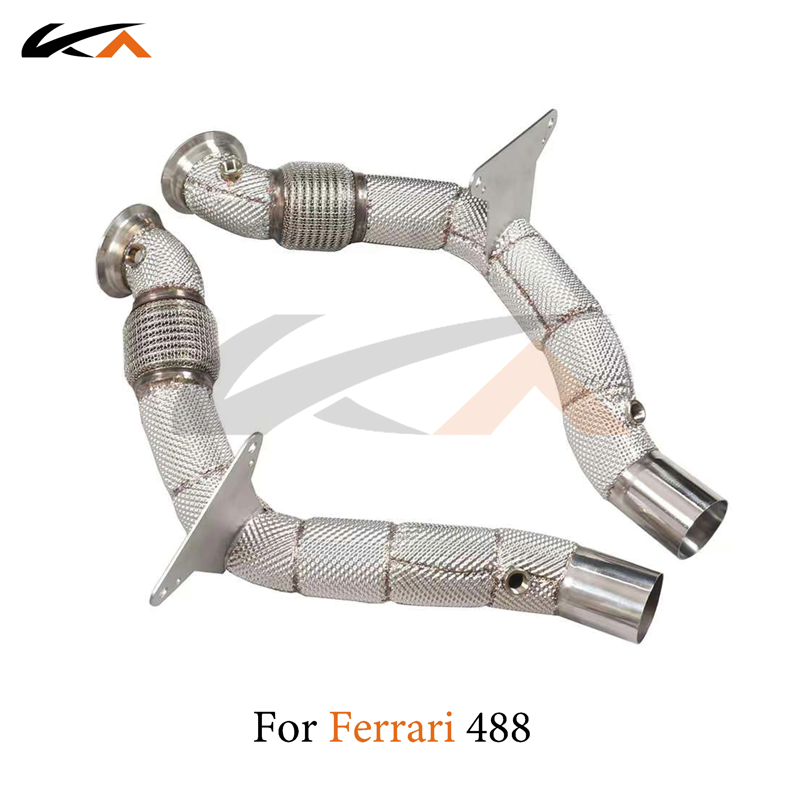 

KA Tuning exhaust system header stainless downpipe for Ferrari 488 3.9T axle pipe catalysis heat shield