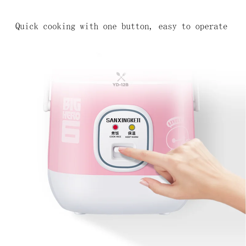 1.2L Portable Mini Electric Rice Cooker 2 Layers Heating Food Steamer Multifunction Meal Cooking Pot Lunch Box Cooking Machine