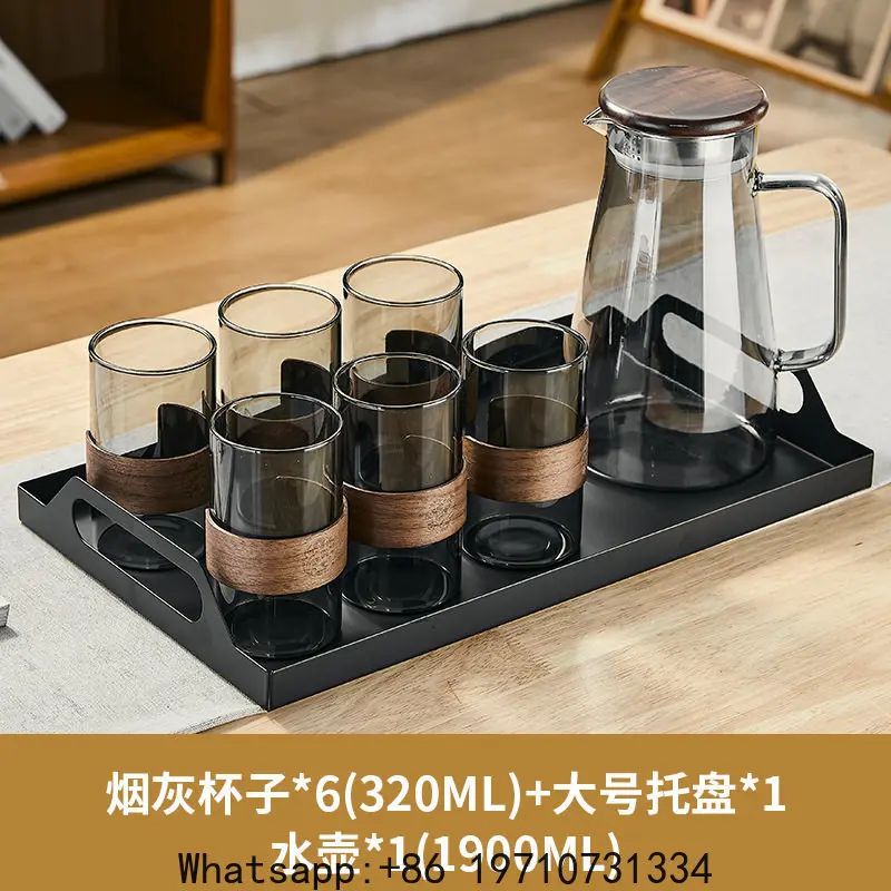 High borosilicate glass high temperature resistant water cup living room coffee table light luxury high-end tea cup set
