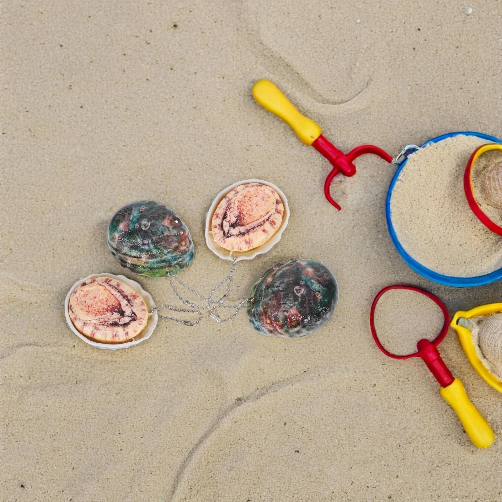 4 pçs abalone concha squirter imprensa para esguitar para crianças forma realista leve durável bordas suaves ao ar livre verão piscina praia