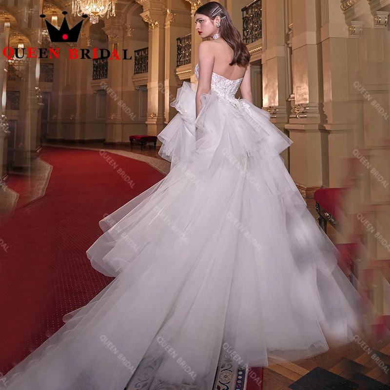 Sweetheart aplikacje perły suknia ślubna 2023, nowa bez rękawów, bez pleców, wykwintne suknie ślubne Robe De Mariée Custom D97X