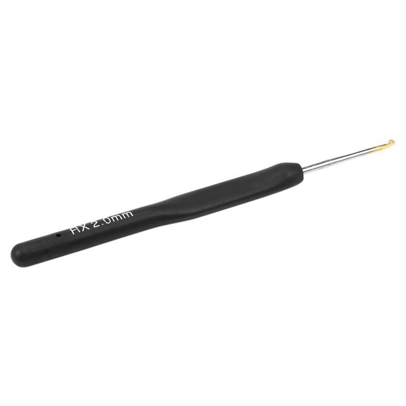 8 pz/set ferri da maglia neri manico in plastica uncinetti per maglia fai da te telaio strumento Kit di tessitura treccia