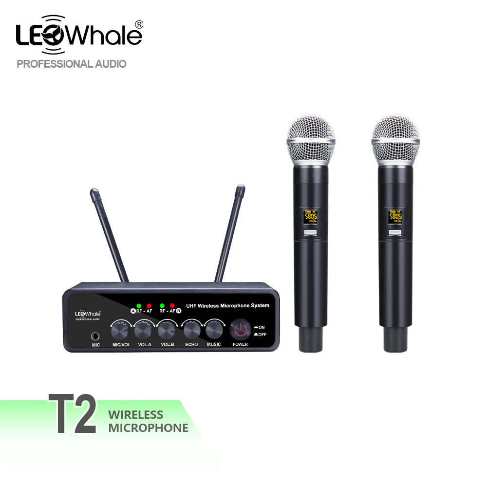 

Dual Handheld Wireless Microphone System With 5.0 Bluetooth Echo 2 Channel TV Karaoke Mic For Family Parties Home Party