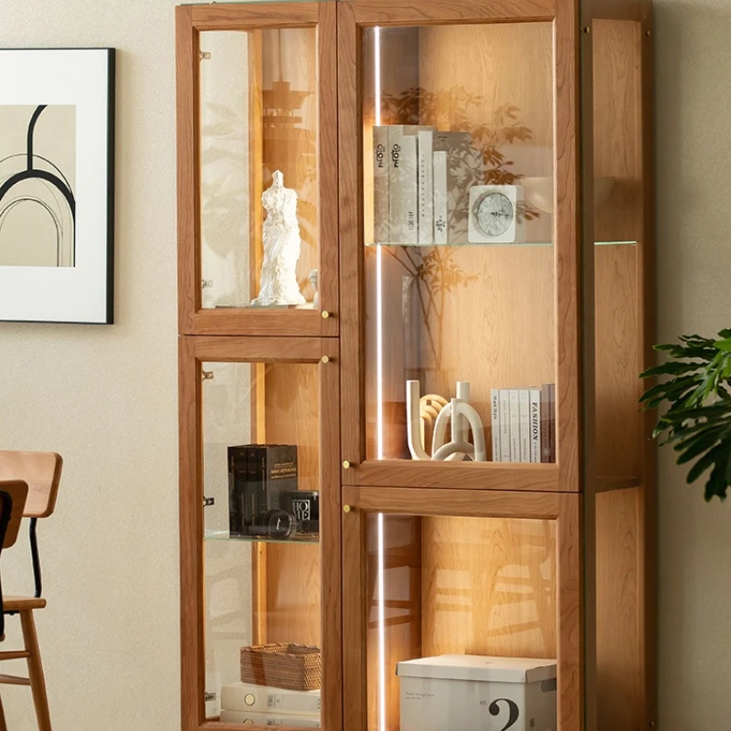 

European integrated whole wall floor-to-ceiling small bookshelf household living room storage storage cabinet