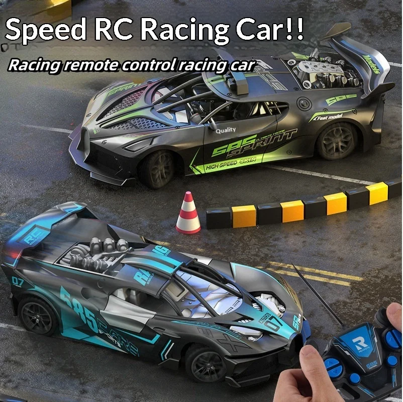 

RC racing children's remote-controlled car four-way charging electric model, drop resistant high-speed racing toy for boys
