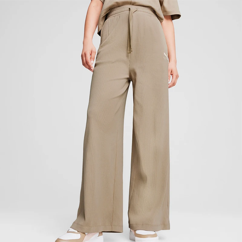 

Puma оригинальные осенние новые женские трикотажные дышащие и удобные повседневные широкие брюки 629006-67