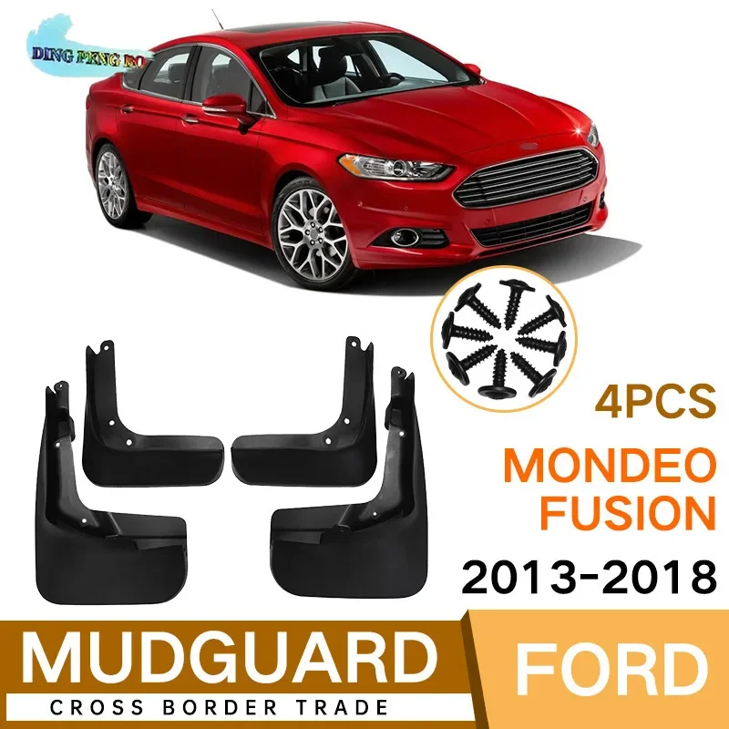 For Ford Fusion 2013-2018 Mondeo 5 Mk5 2015-on Set Molded Mud Flaps Mudflaps Splash Guards Front Rear Mud Flap Mudguards Fender