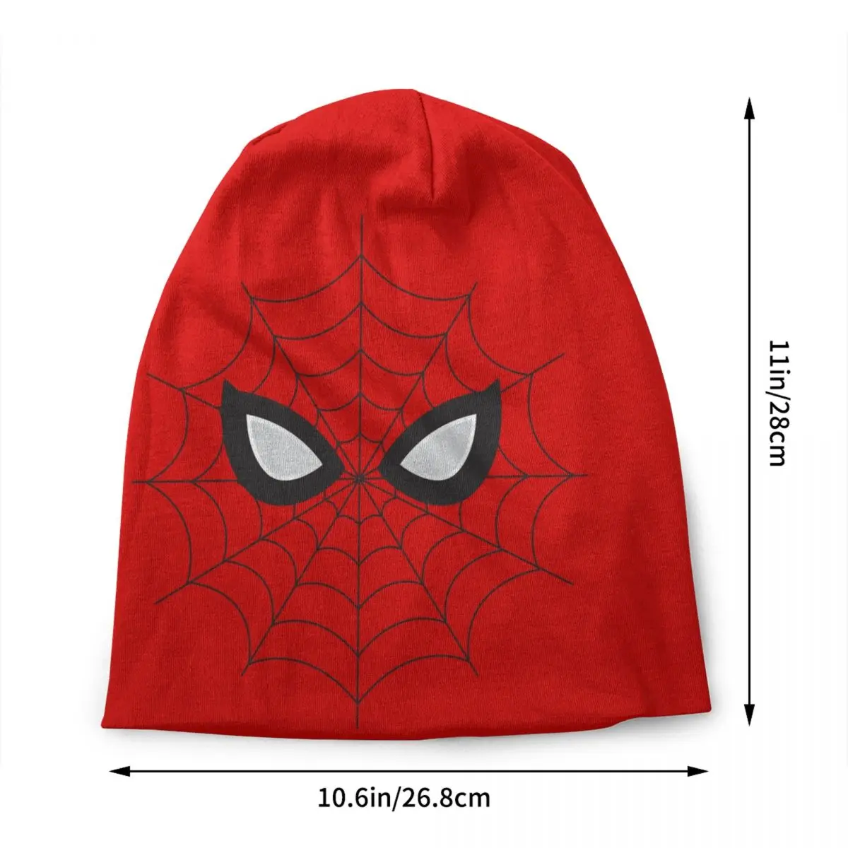 Custom Spider Red Web Skullies Beanies Caps Unisex Winter Warm Knitting Hat  Cool Adult Cartoon Bonnet Hats Outdoor Ski Cap