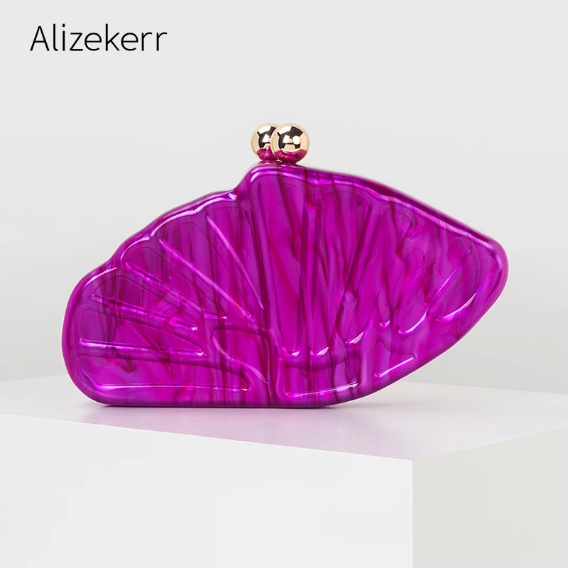 

Alizekerr Irregular Shaped Acrylic Box Evening Bags Women Elegant Boutique Clutch Purses And Handbags High Quality Wedding Party