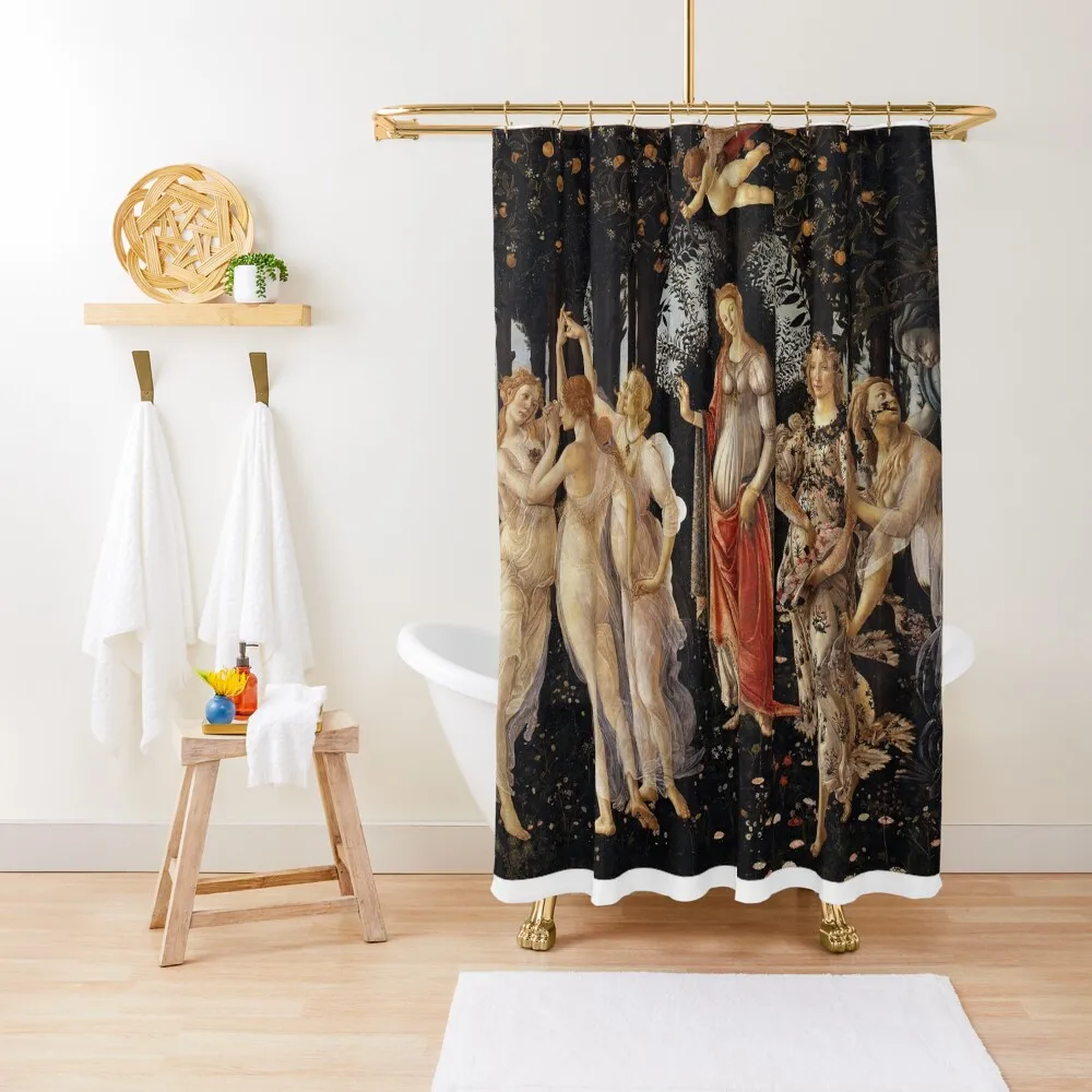 Botticelli - La Primavera (Spring) (1481 - 1482) Shower Curtain Bathroom For Shower In The Bathroom Curtain