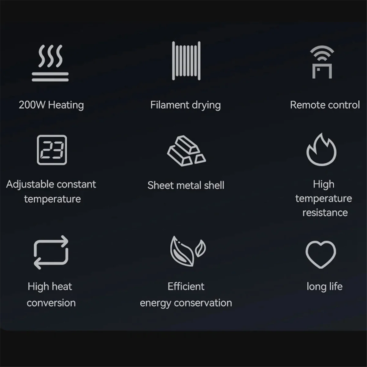 ABJZ Kamerverwarmer voor P1S Kamerverwarmingsregelaar voor Bambu X1C P1P Verwarmde Chamb PTC-verwarmer voor drietandverwarmer