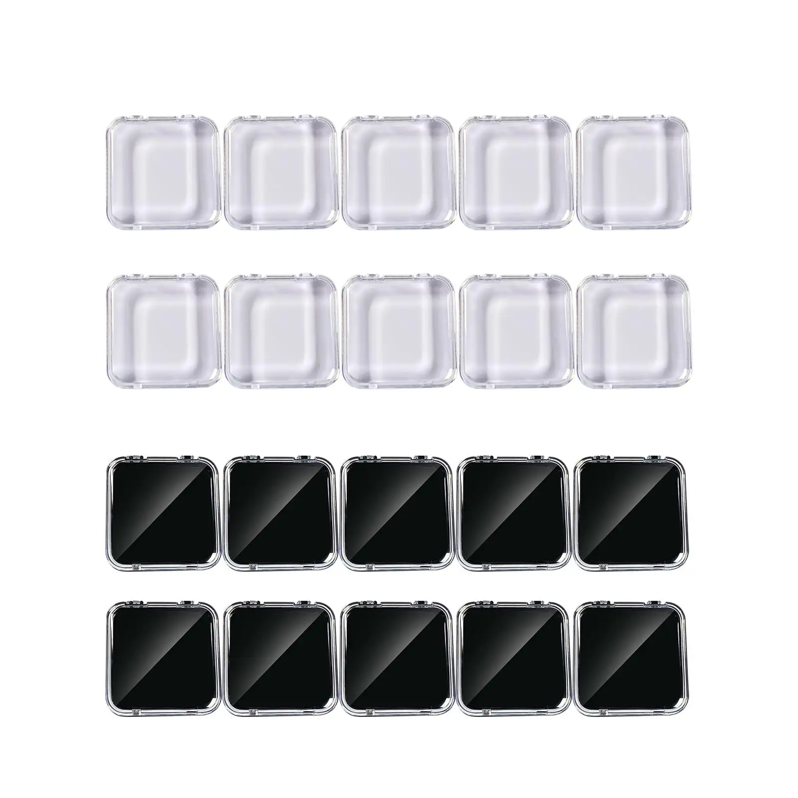 Boîtes de rangement en acrylique pour ongles, presse, emballage, 10 pièces