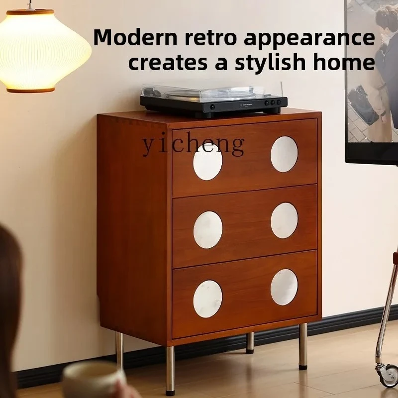 S-17   Floor-to-ceiling Locker, Sofa Side Cabinet, Bedroom Bedside Table, Three-bucket Small Apartment Storage Cabinet