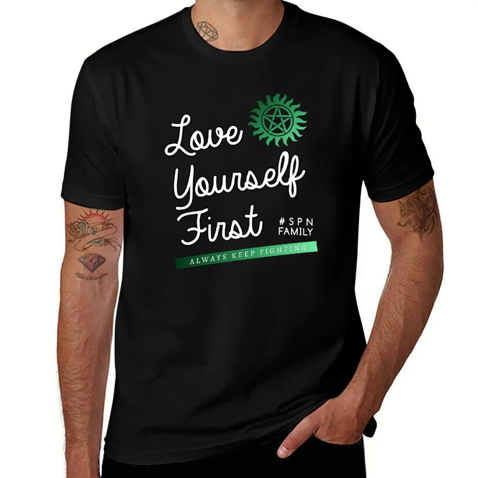 Always Keep Fighting - Love Yourself First T-Shirt Breathable Lightweight Summer Top T-Shirt