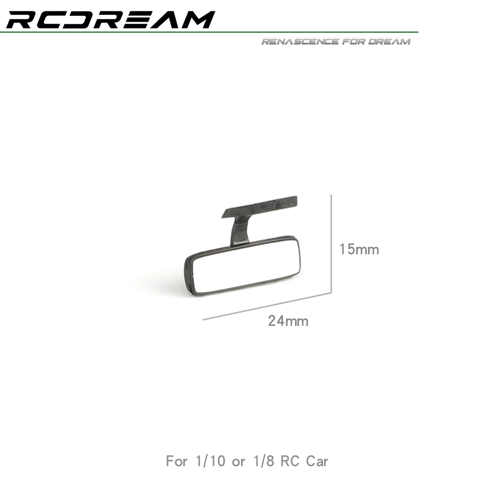 RCDream 1/10 1/8 escala espejo retrovisor interior piezas decorativas simuladas para TRX4 SCX10 RD110 D90 MST VS4 # R040-1