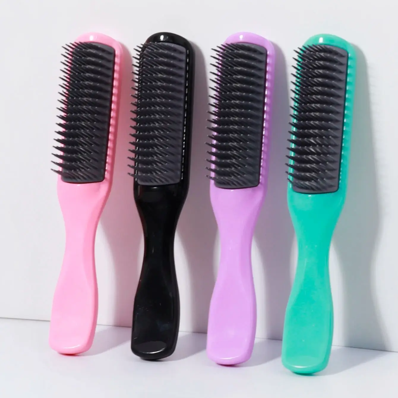 فرشاة ذات 9 صفوف من الشعر المجعد - تشكيل وتحديد تصفيف الشعر مع قبضة مريحة للعناية اليومية بالشعر وتصفيفه #2
