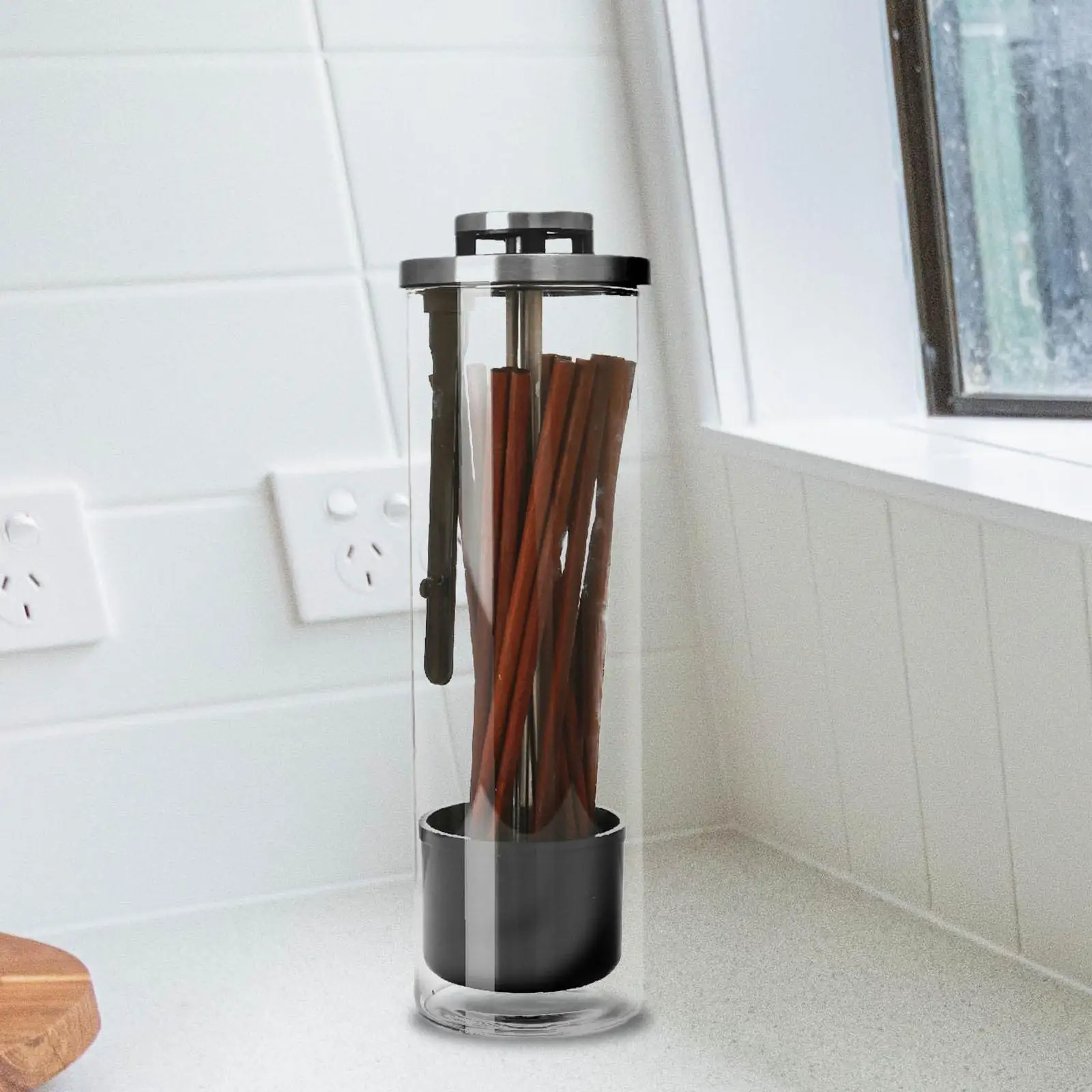Glass Straw Dispenser Ornament Equipment Chopsticks Holder for Long Straws
