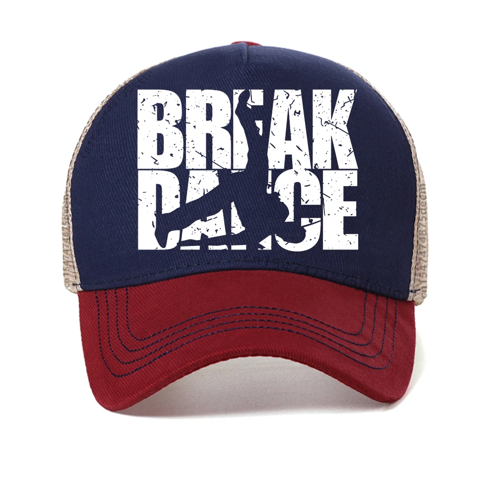 

Novelty Break Dance cap Hip Hop Retro Breakdance Graphic baseball caps fashion Harajuku adjustable sun hat mesh trucker hats