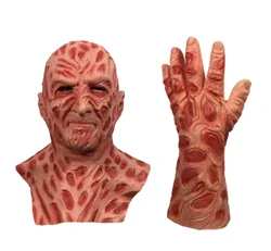 Máscara de látex de Freddy para Halloween, disfraz de Cosplay de carnaval, máscara de cara completa de Horror, demonio Rave, accesorios de utilería para hombre