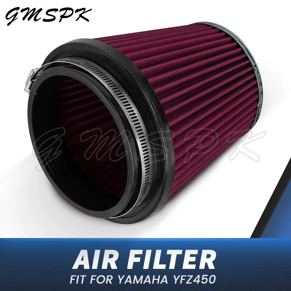 Motorcycle High Flow Intake Air Filter Fit for Yamaha YFZ450 2004-2009 YFZ450X 2010-2011 YFZ450R 2009+ RU-4740