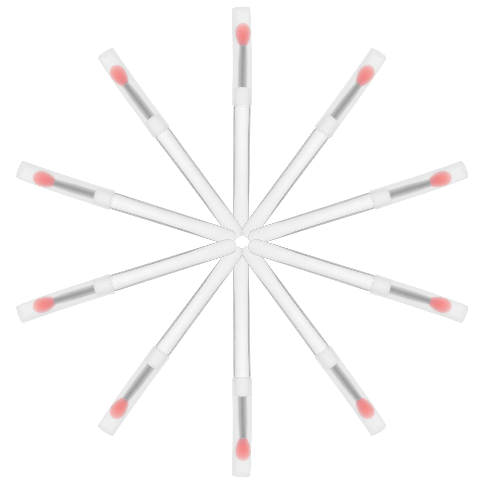 10 stuks lippenborstel siliconen mini-applicator voor lippenstift lipgloss balsem draagbaar met dop zachte tip precisie blending reismake-up