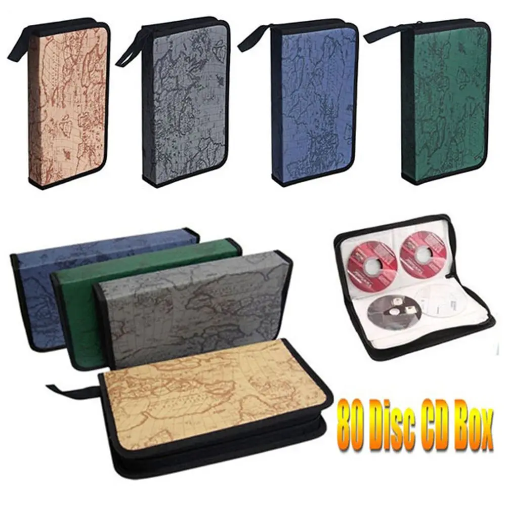 Durable Fabric CD DVD VCD Carry Case Game Accessories Organizer Disc Holder Wallet Storage Bag