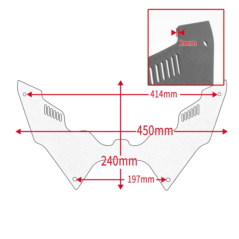 Przednia pokrywa zbiornika paliwa Moto do Honda CRF 1100 L Africa Twin Adventure Sports CRF1100L Forkshield Updraft Deflector 2020-2023