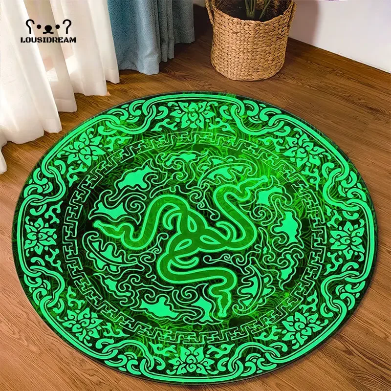 Razer Ronde Tapijten Tapijt Spel Rome Gamer Gift Deur Vloermatten Speelkamer Bekleding Woonkamer Slaapkamer Mode Gaming Tapijt