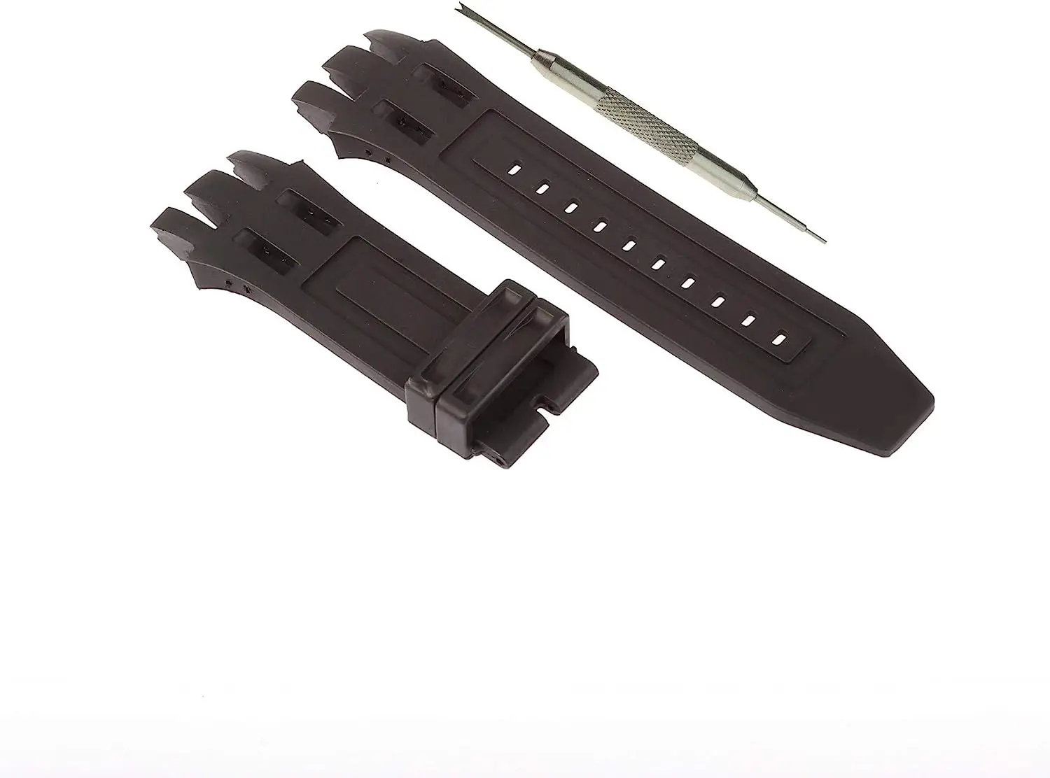 Compatible with Invicta Reserve & Subaqua, Rubber Silicone 32mm Black Watch Band Strap with Gift Spring Bar Tool