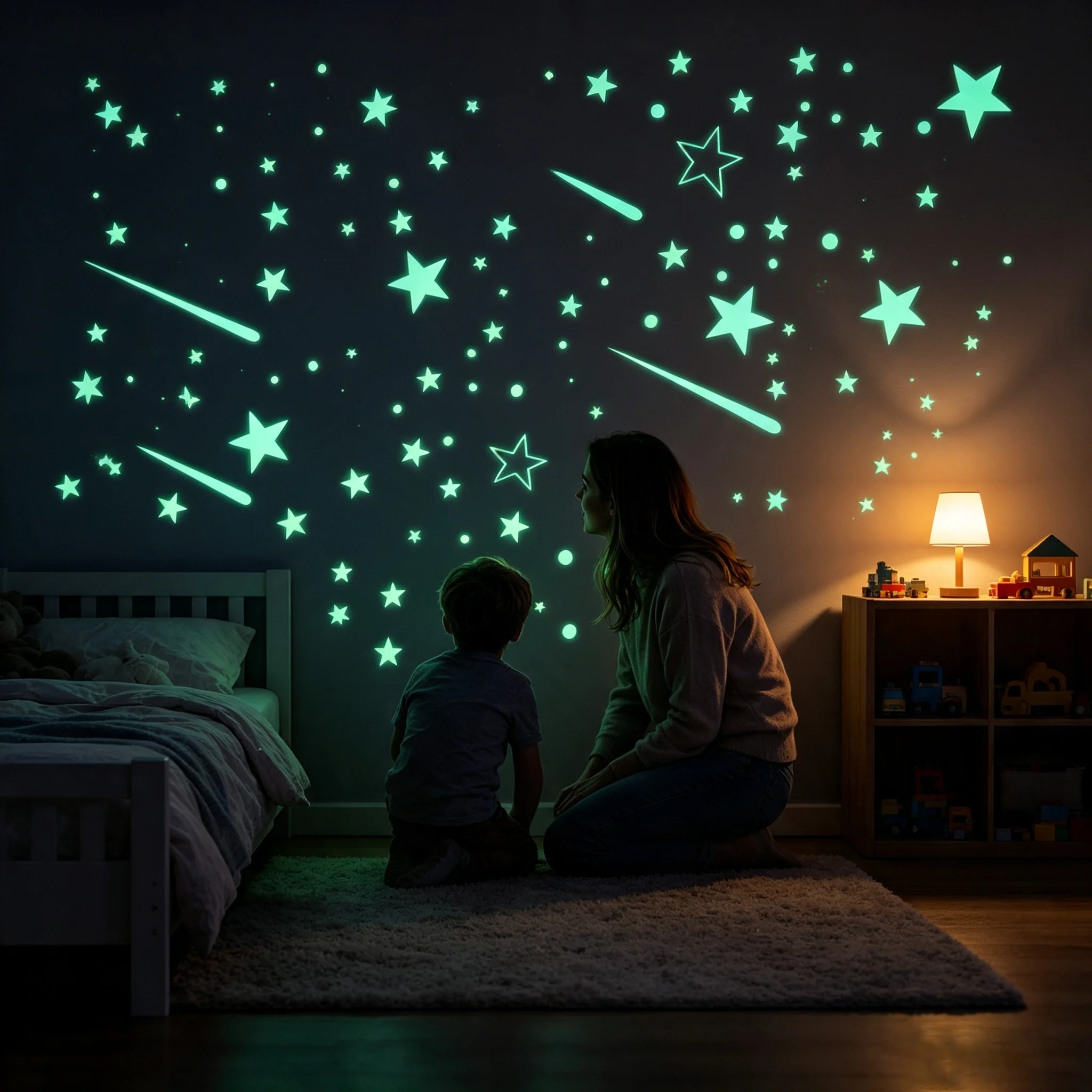 Luminous Stars Wall Sticker Glow In The Dark For Children's Room Kids Bedroom Ceiling Fluorescent Decals Home Decoration