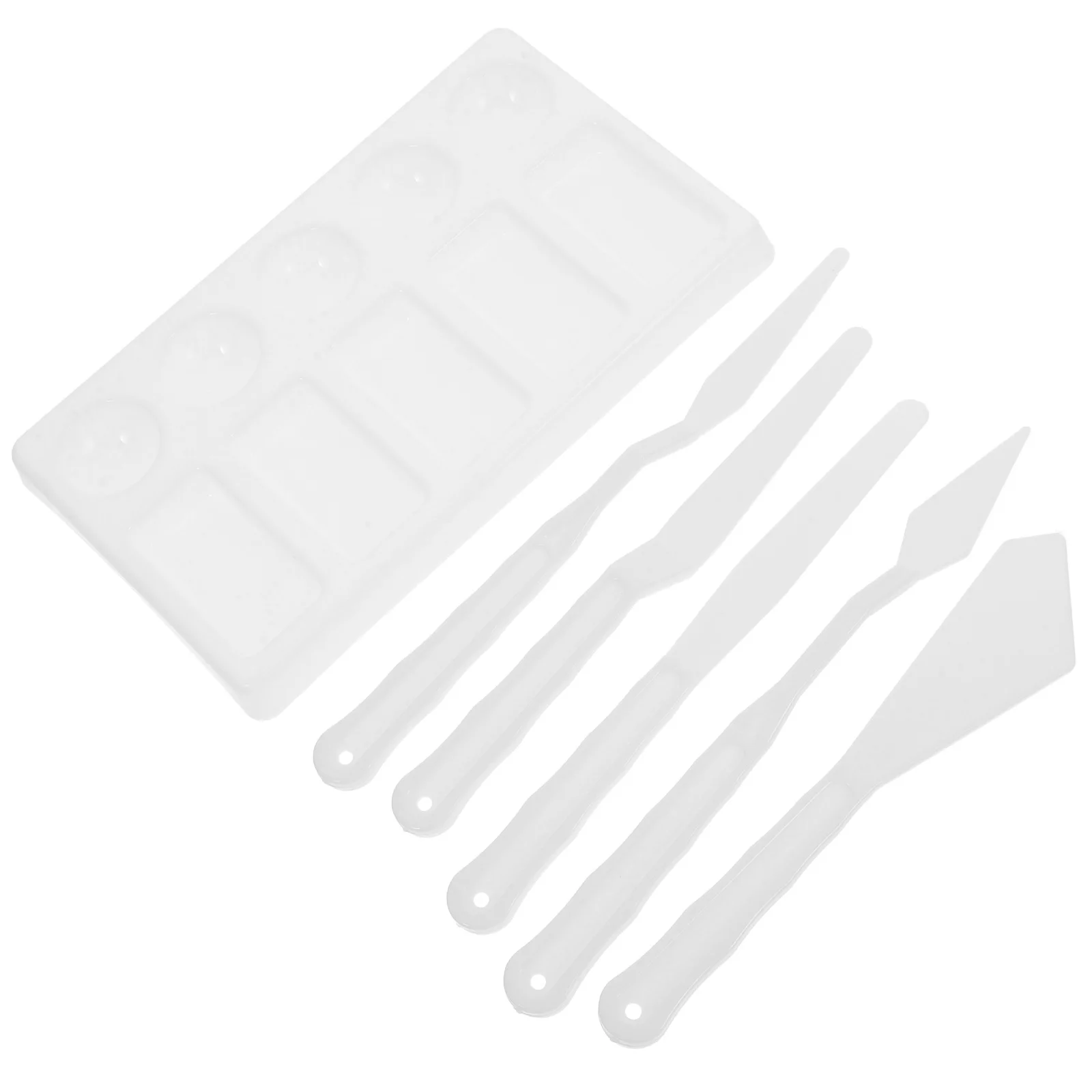 

Art Painting Tools Kit Plastic Spatula Palette Set for Oil Watercolor Creative Projects Supplies