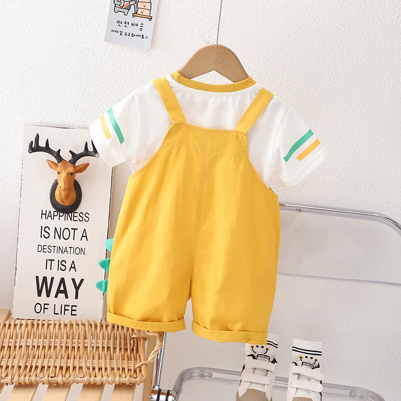 New Summer Baby Boys Clothes Children Fashion T-Shirt Overalls 2Pcs/Sets Toddler Outfits Infant Casual Costume Kids Tracksuits