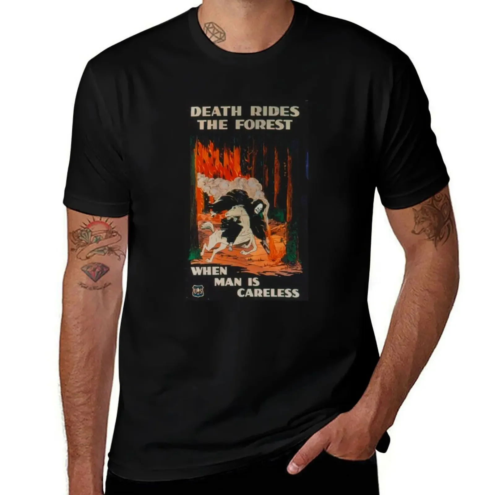 

Death Rides The Forest When Man Is Careless T-Shirt cheap stuff topping tshirts for men