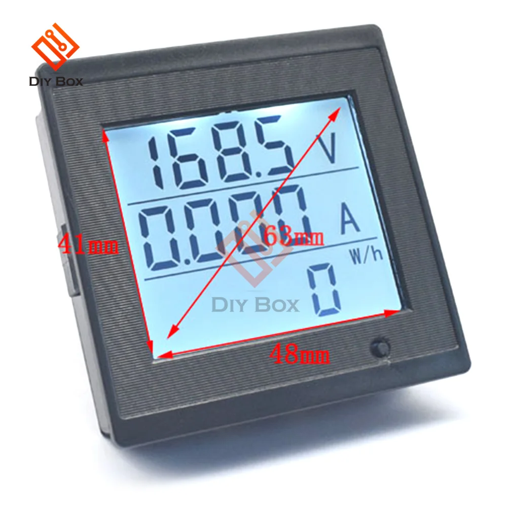 6-200V LCD Digital Display DC Voltage And Current Meter 20A Power Consumption Impedance Multi-Function Meter Tester Tools