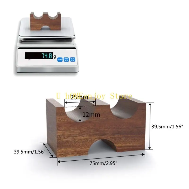 B0KF portátil Stand Wooden Audioed Cable Display Holder Rack Rack Tabletop Supply Line Bracket