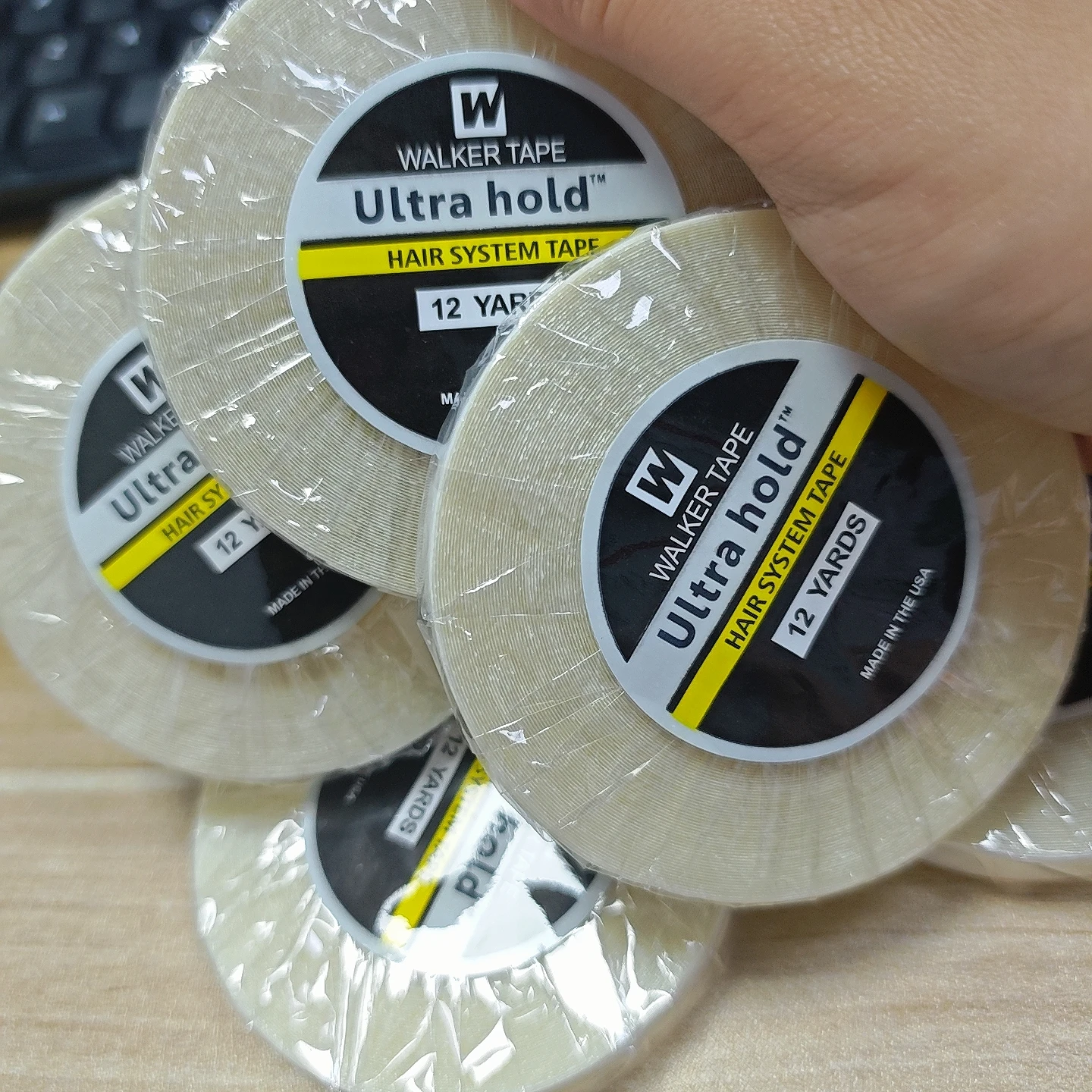 

12Yards 1cm Ultra Hold Double Sided Wig Adhesives Tape For Hair Extension/Toupee/ Lace Wig Hair Adhesive Tape