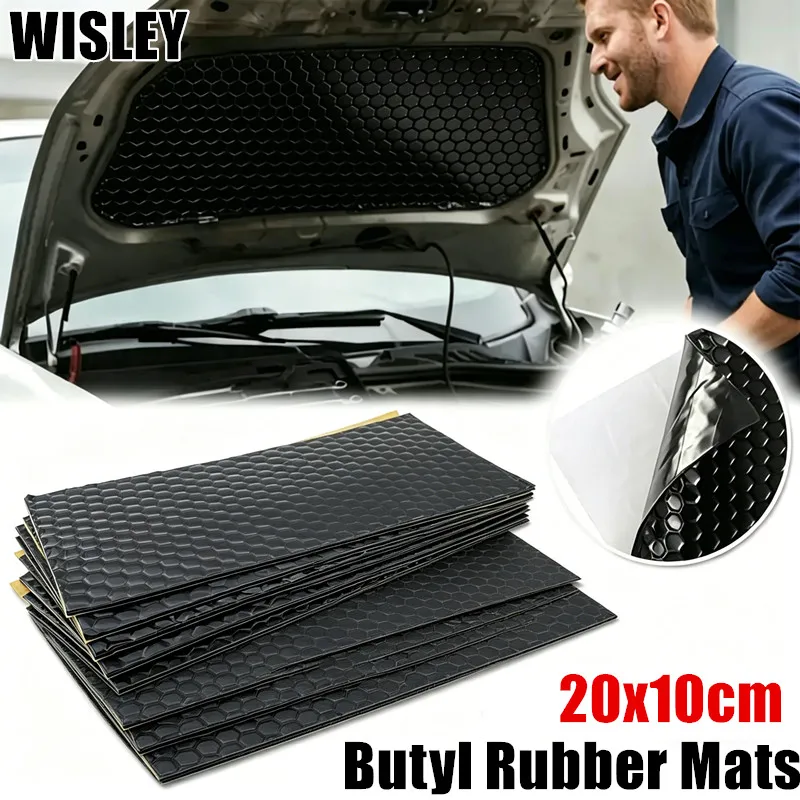 

Butyl Rubber Mats Designed To Reduce Noise and Heat in Vehicles, Measuring 2Mm Thick, Suitable for Car Hoods, Doors, and Trunks