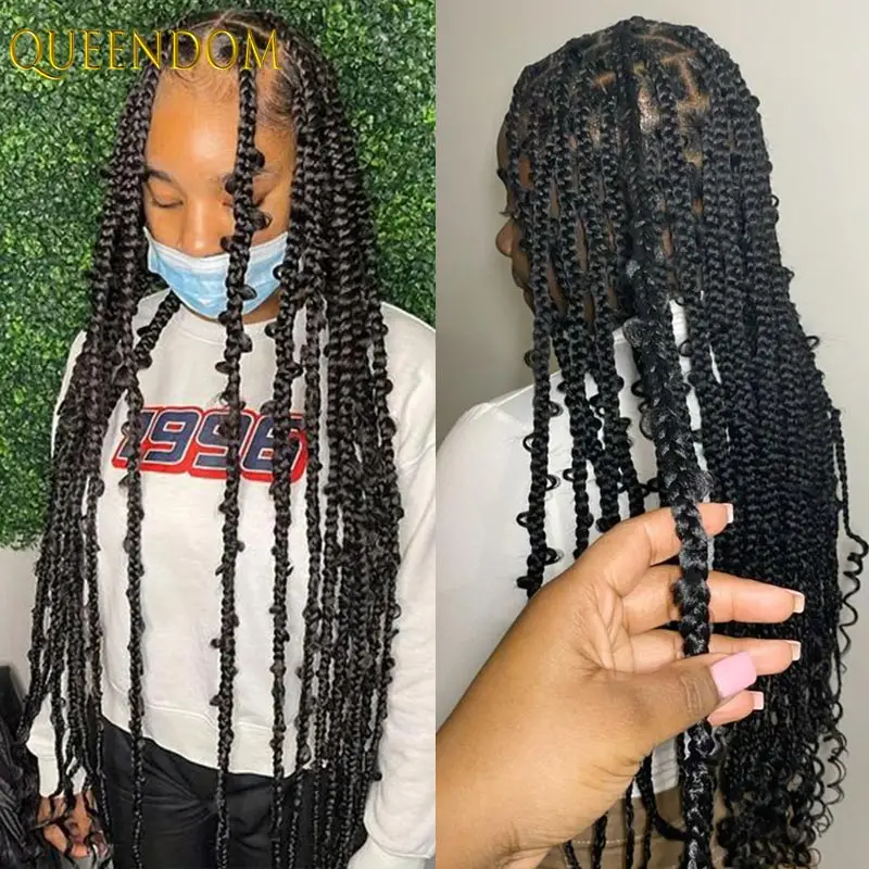 

Synthetic Full Lace Braided Wigs Butterfly Braids Locs Wig 36Inch Cornrow Knotless Box Braiding Hair Wig For Black Women African