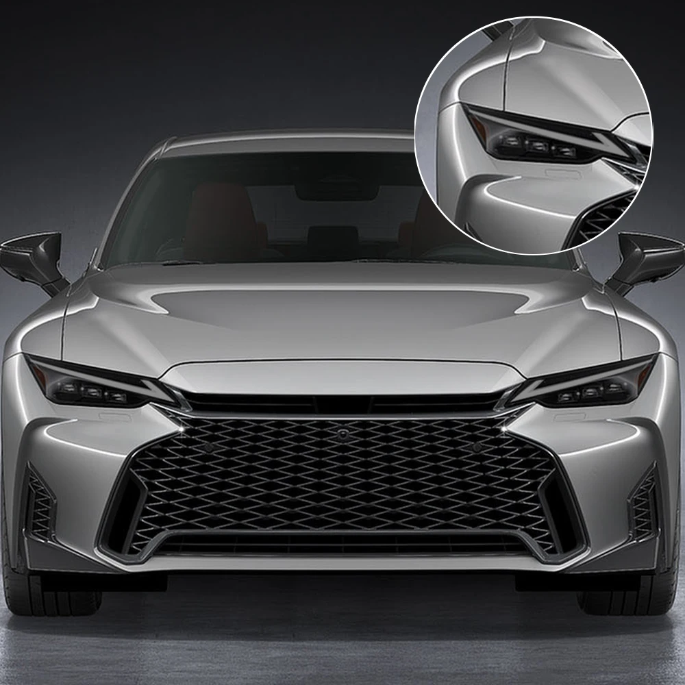 TPU Car Headlight Protection Film For Lexus IS 2015-2026 Premium High-Gloss Smoke Black Pre-Cut Anti-Scratch Headlight Vinyl Kit