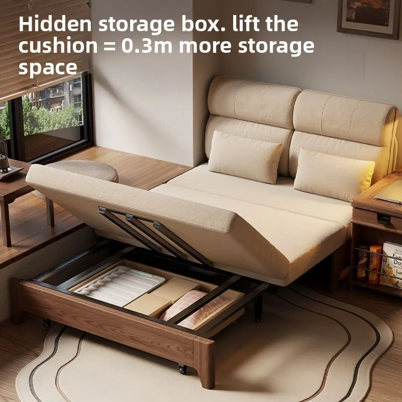 Selection of folding sofa bed, integrated dual-purpose small apartment balcony multi-functional reclining retractable lazy lunch