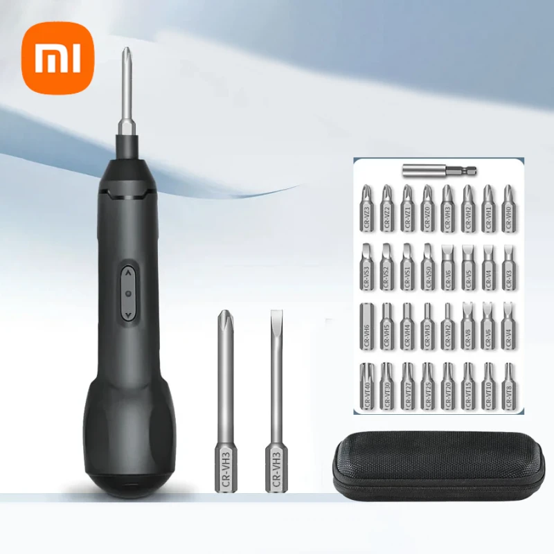 Xiaomi-mini Chave de Fenda Elétrica Recarregável Chaves de Fenda sem Fio Bits Kit sem Fio Usb