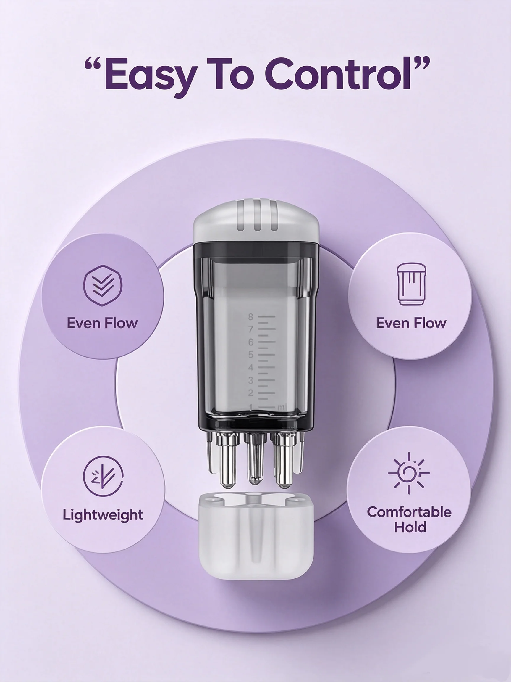 Absorption-Enhancing Hair Growth Serum with Scalp Applicator Comb Essential Oil Formula Works Better with Guided Application