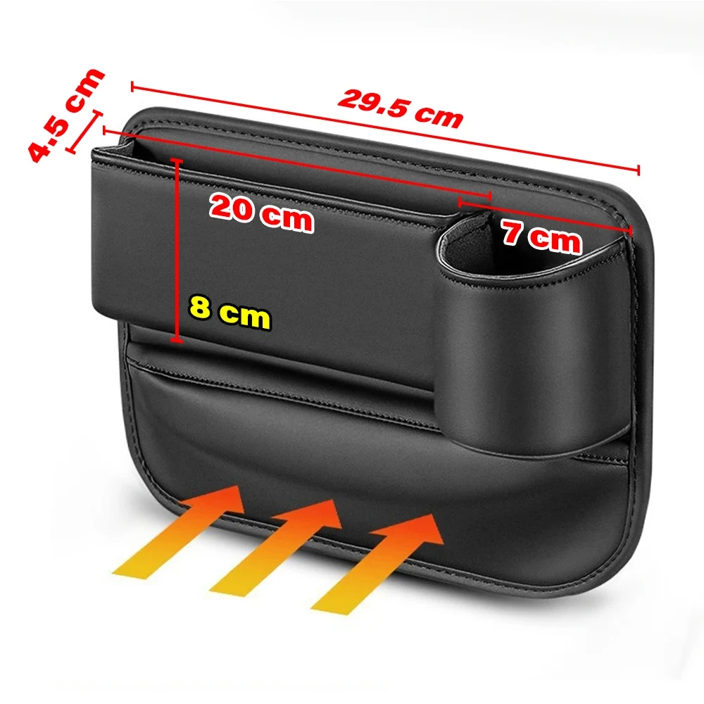 Leather Car Seat Gap Box Water Cup Holder Storage Bag Accessories For Opel Opc Line Astra K J H G Insignia A Mokka Corsa Vectra